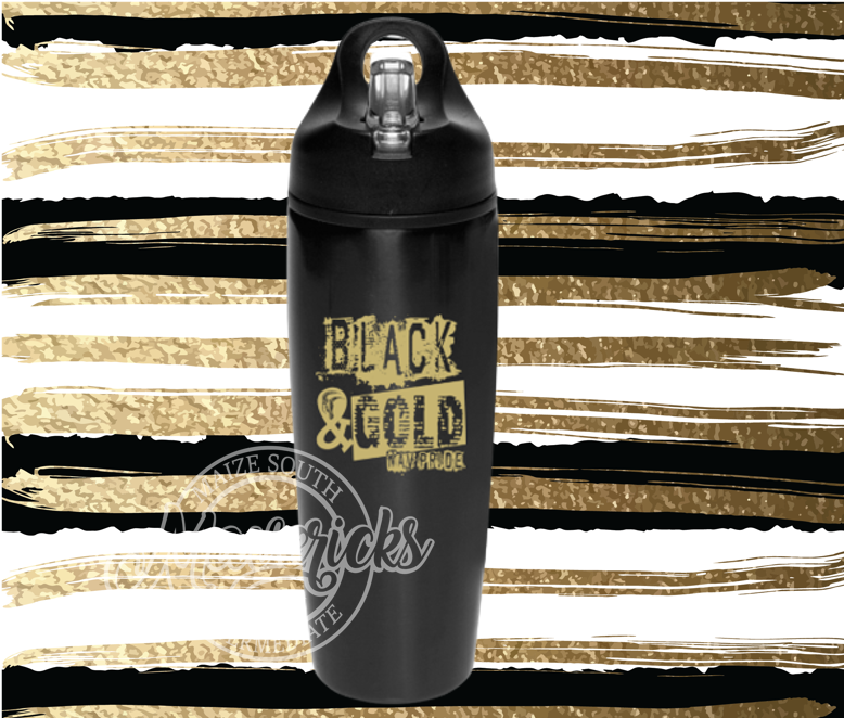 MSIS PTO-Mav Pride Black & Gold Stainless Steel Water Bottle *Limited Stock*