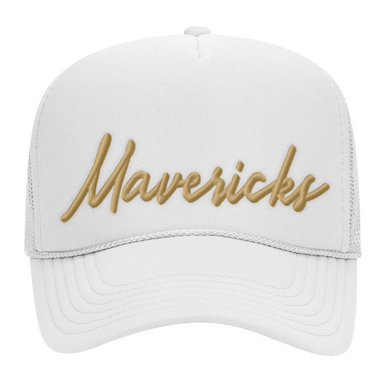 Mavs- Maverick Foam Trucker 3D Embroidered Hats, 3 Colors, 3 Designs