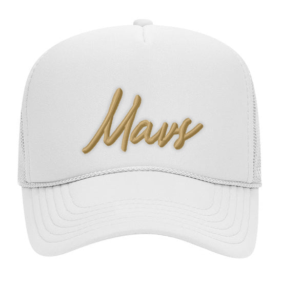 Mavs- Maverick Foam Trucker 3D Embroidered Hats, 3 Colors, 3 Designs