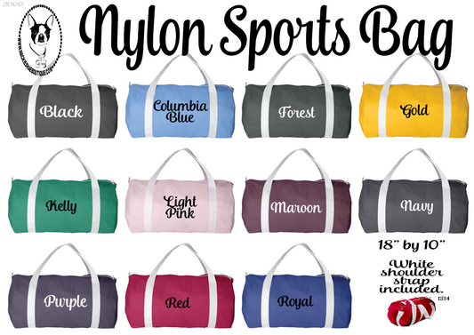 Nylon Sports Bag (Plain, no design)