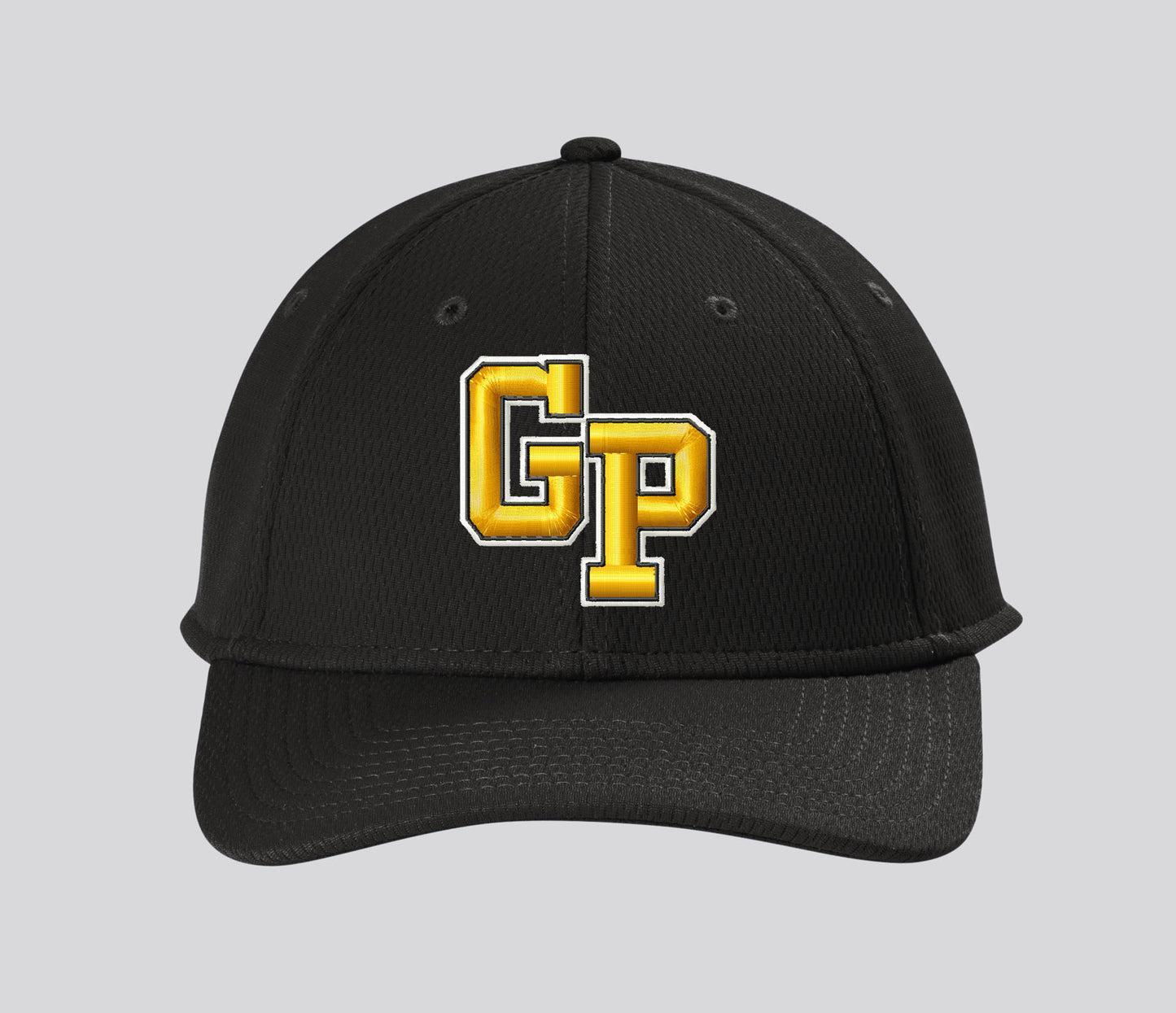 Garden Plain Hat,  Polyester Vertical Faux Mesh-Like Fabric Hat (structured, mid-profile) Hook and Loop Closure (3 Color Options, 2 Design Options)