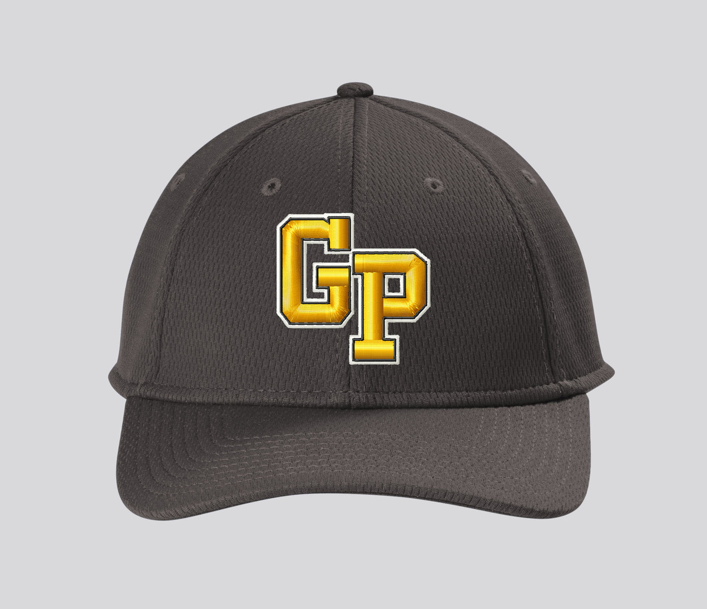 Garden Plain Hat,  Polyester Vertical Faux Mesh-Like Fabric Hat (structured, mid-profile) Hook and Loop Closure (3 Color Options, 2 Design Options)