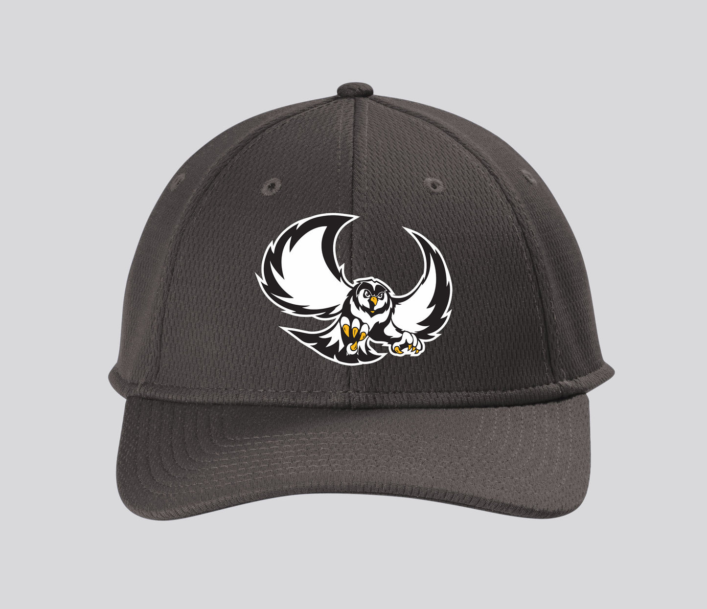 Garden Plain Hat,  Polyester Vertical Faux Mesh-Like Fabric Hat (structured, mid-profile) Hook and Loop Closure (3 Color Options, 2 Design Options)