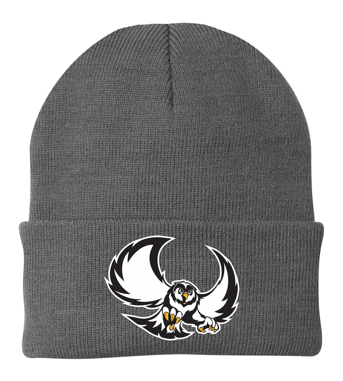 Garden Plain Embroidered Beanie, Rolled Brim (2 Color Options, 2 Design Options)