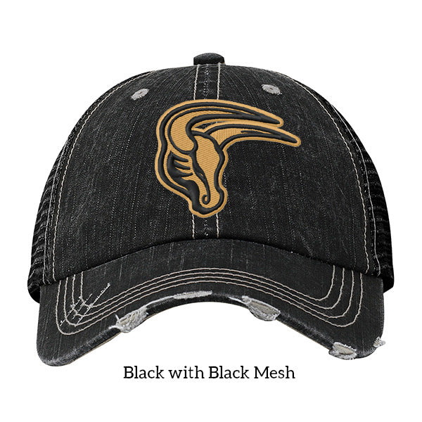 MSIS PTO-Maverick Distressed Trucker Hat (4 Color Options, 2 Mav Options)