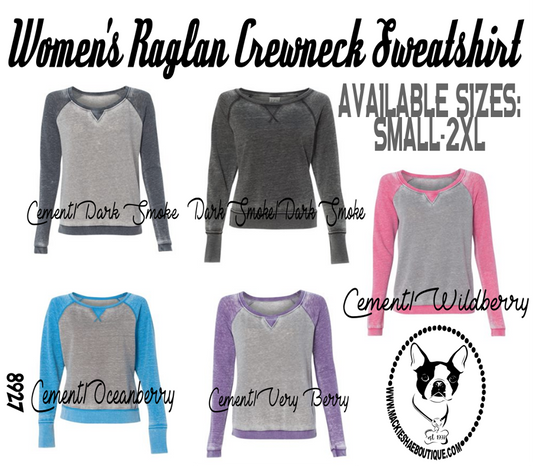 Women's Raglan Crewneck Sweatshirt