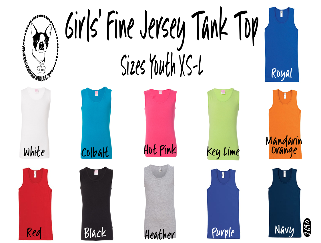 Girls' Fine Jersey Tank Top