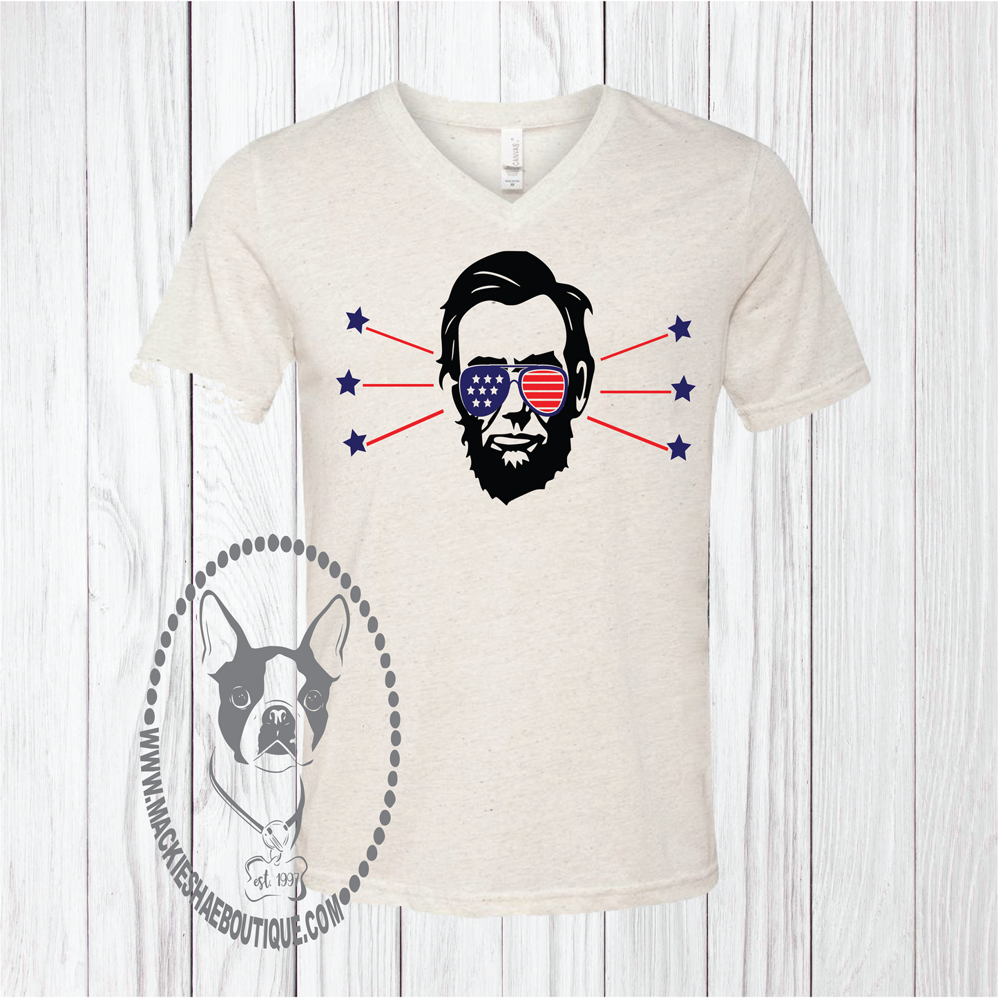 Abraham Lincoln Patriotic Custom Shirt, Short Sleeve