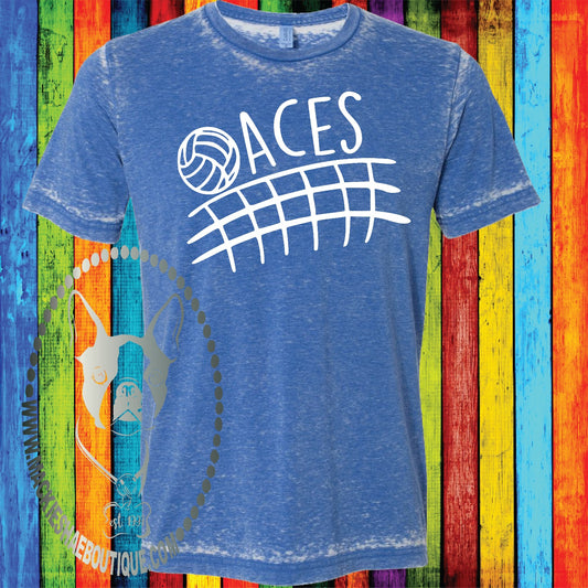 Aces Volleyball (Get Any Team) Custom Shirt, Soft Short Sleeve