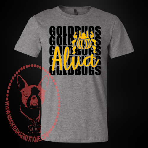 Alva Goldbugs Goldbugs Goldbugs Custom Shirt for Kids and Adults, Soft Short Sleeve (2 Design Color Options)