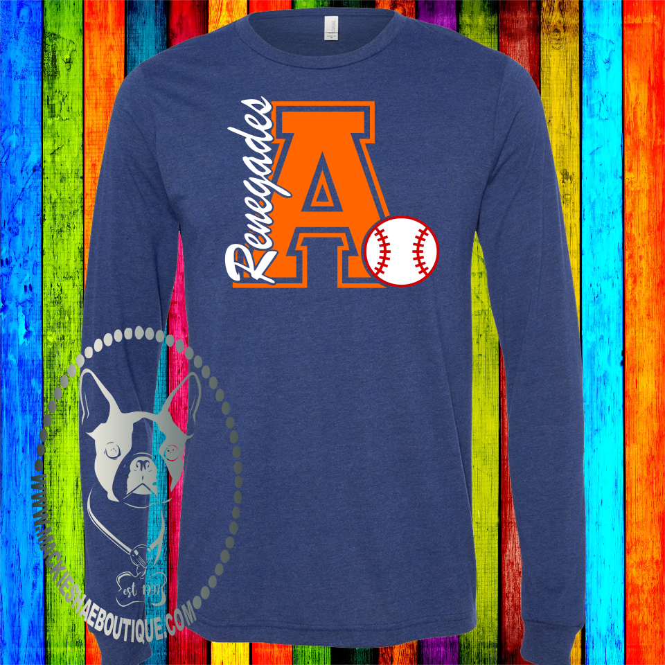 Alva Renegades Baseball Custom Shirt, Soft Long Sleeve