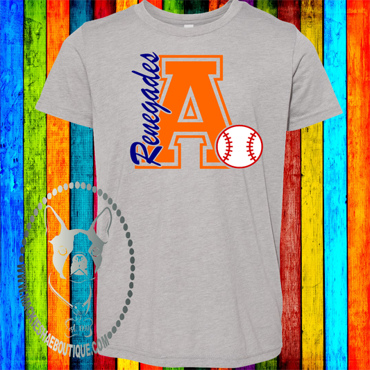 Alva Renegades Baseball Custom Shirt, Soft Short Sleeve