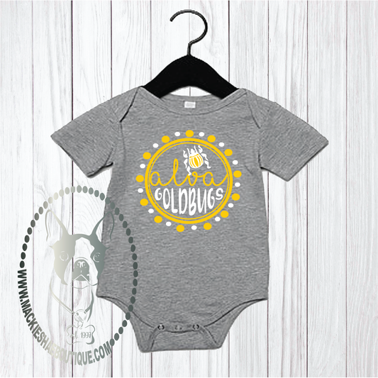 Alva Goldbugs Circle Custom Shirt for Kids, One Piece