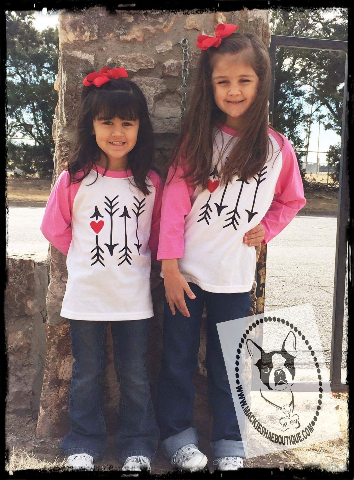 Arrows with Heart Custom Shirt for Kids, 3/4 Sleeve