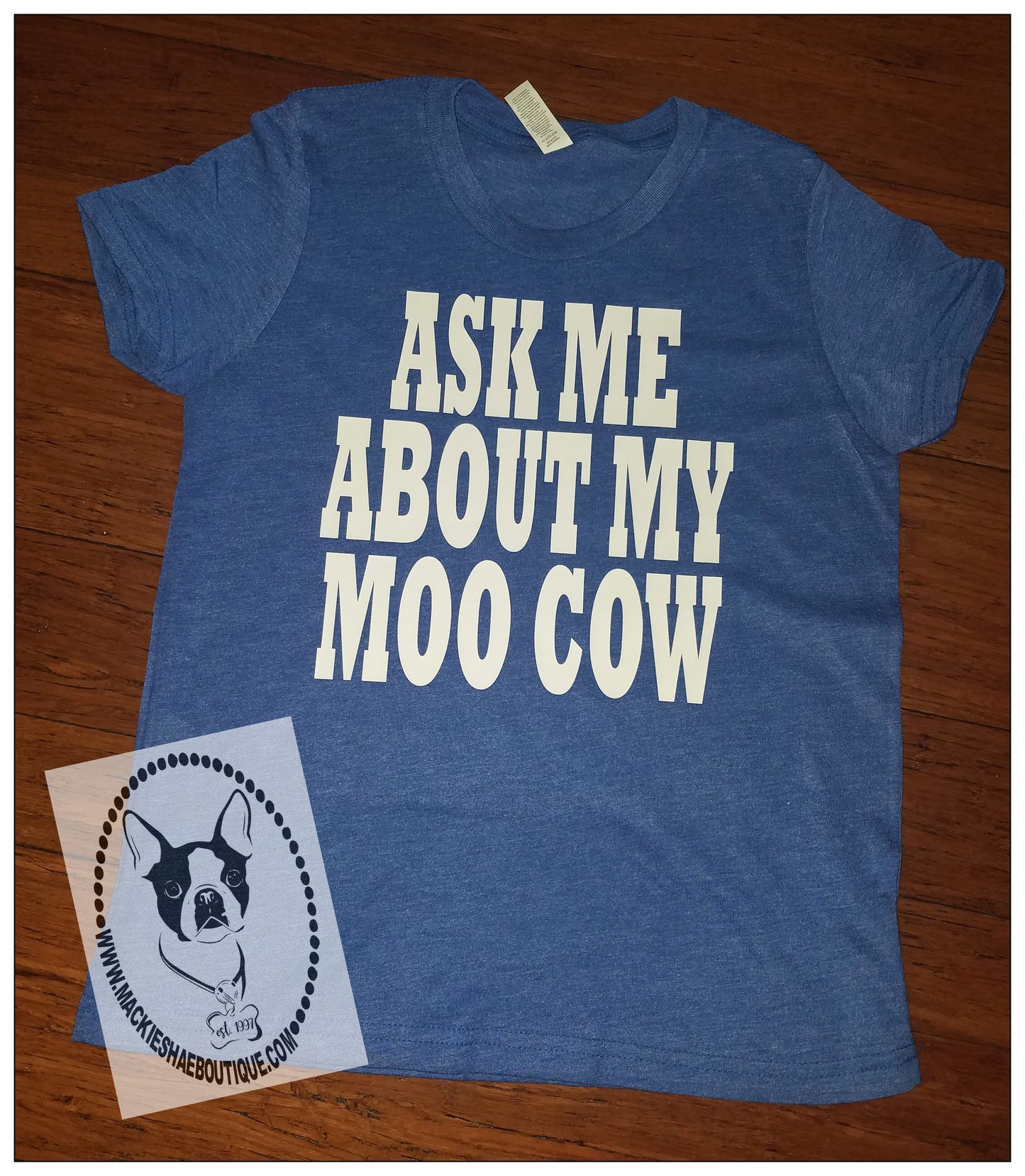 Ask Me About My Moo Cow (peek-a-boo) Custom Shirt for Kids