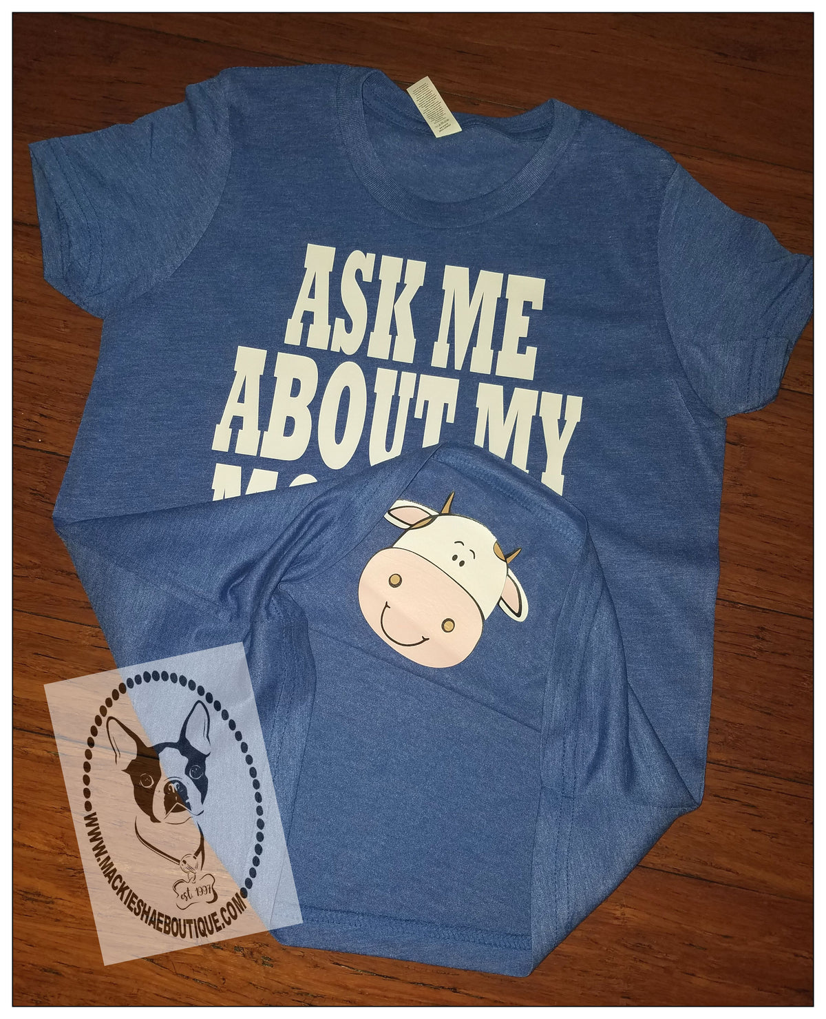 Ask Me About My Moo Cow (peek-a-boo) Custom Shirt for Kids