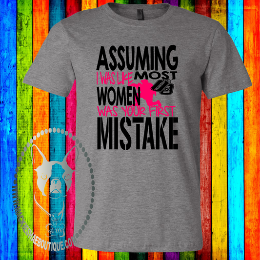 Assuming I was Like Most Women USA Veteran Custom Shirt, Soft Short Sleeve