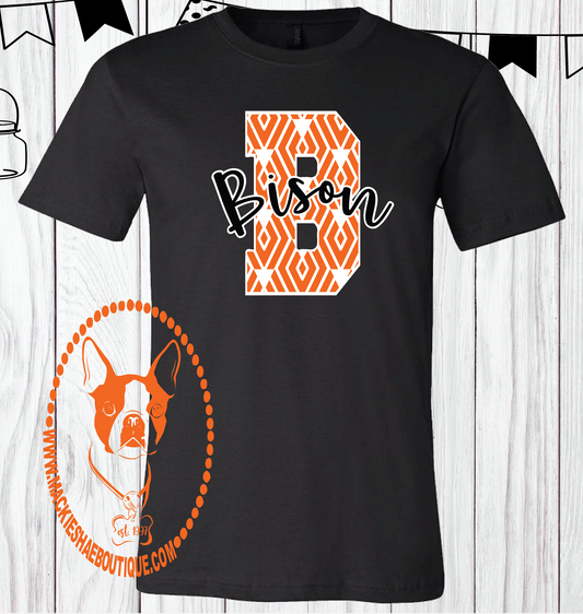 B for Bison Custom Shirt, Short Sleeve