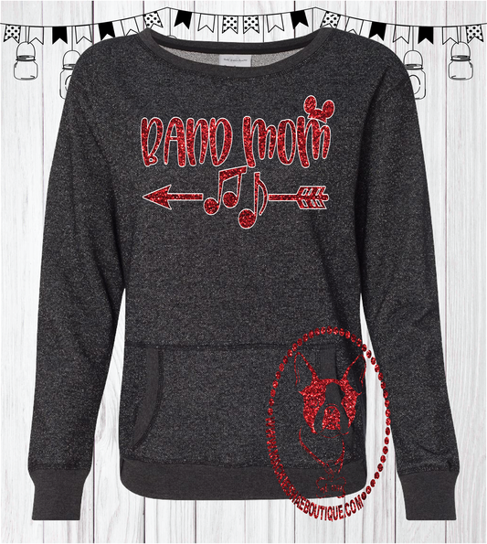 Band Mom Disney Custom Shirt, Glitter Sweatshirt