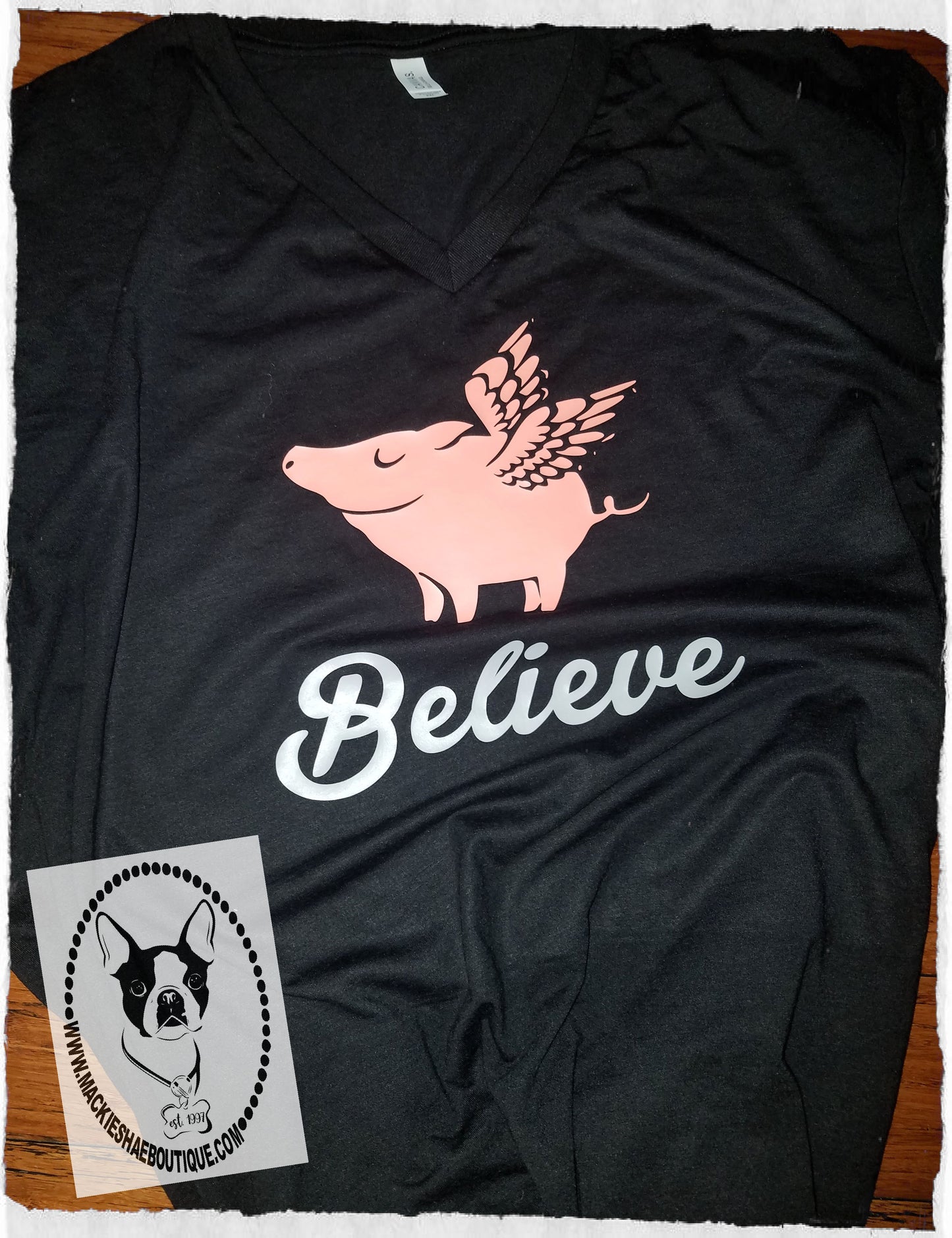 Believe When Pigs Fly Custom Shirt, Short-Sleeve