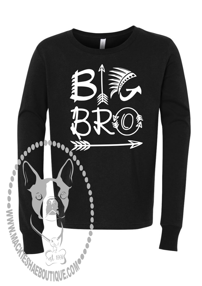 Big Bro with Arrows Custom Shirt for Kids, Long Sleeve