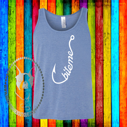 Bite Me Hook (Script Design) Custom Shirt, Soft Loose Fit Tank
