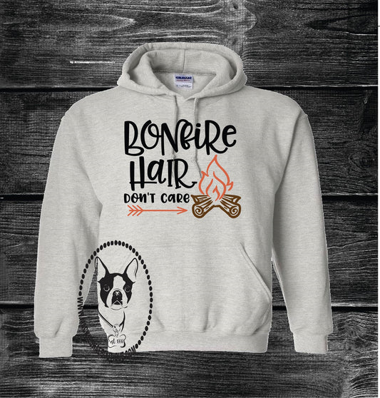 Bonfire Hair Don't Care Custom Shirt, Heavy Hoodie