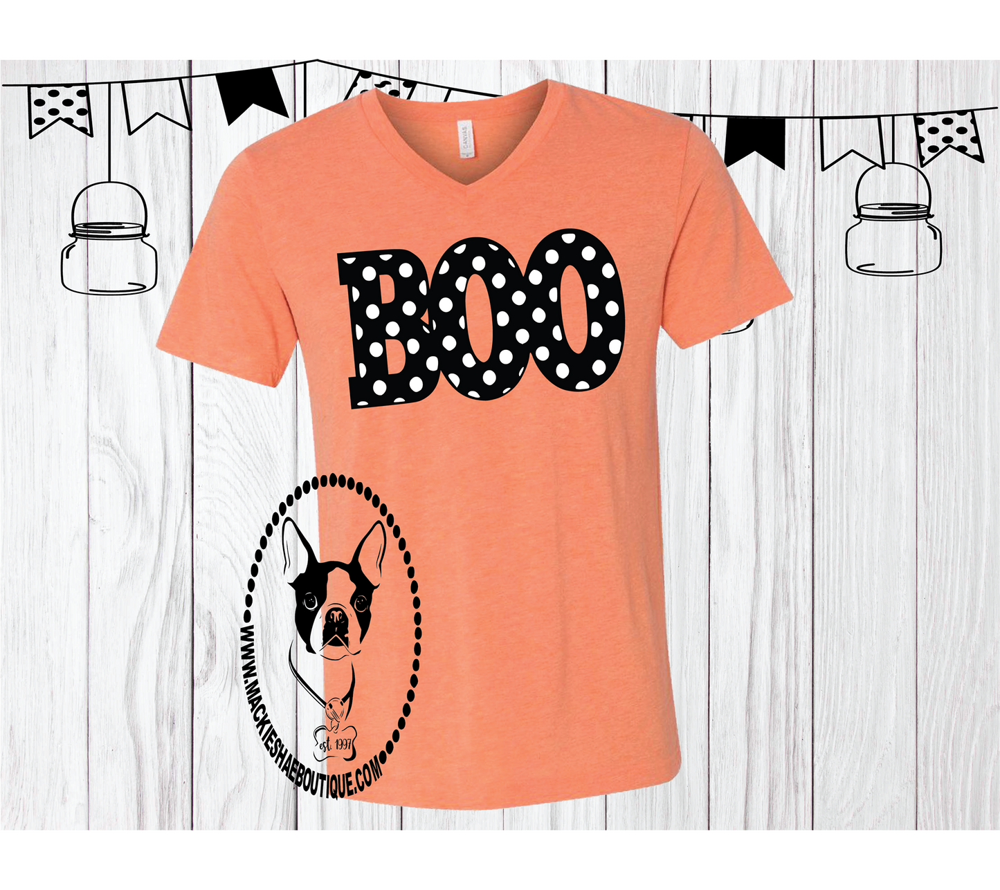 Boo Polka Dot Custom Shirt, Short Sleeve