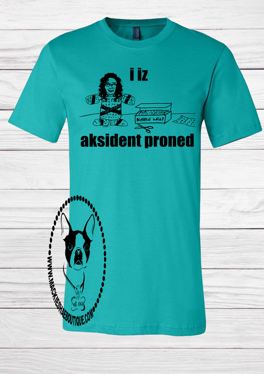 i iz aksident proned Bubble Wrap Custom Shirt, Short-Sleeve