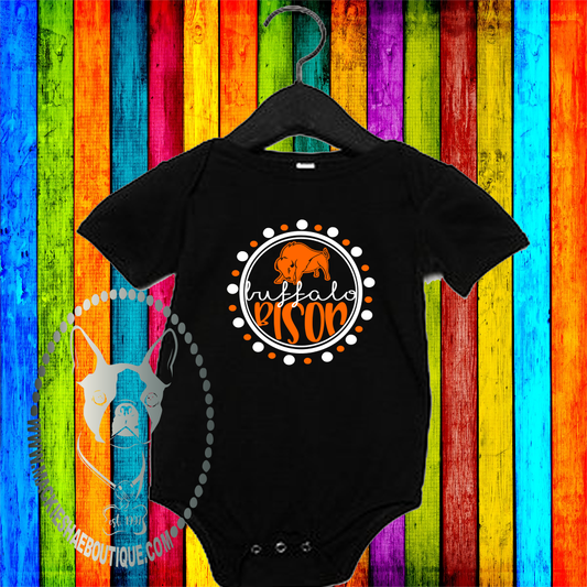Buffalo Bison Circle Custom Shirt for Kids, One Piece