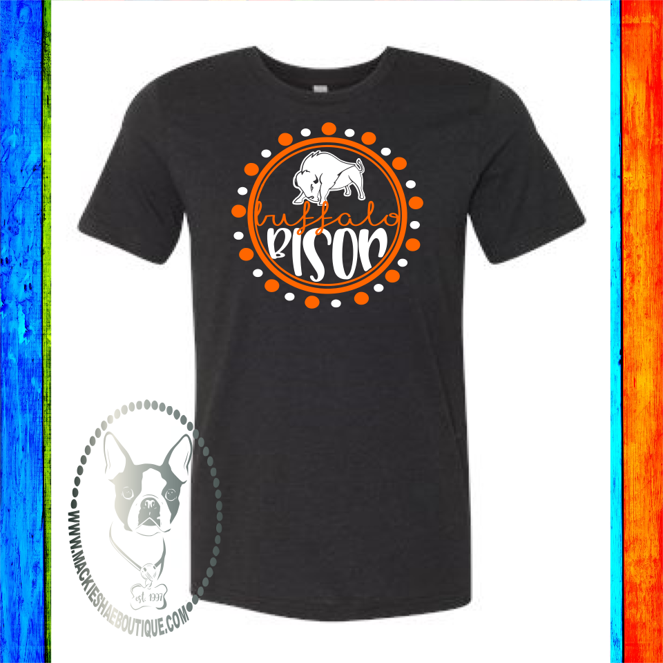 Buffalo Bison Circle Custom Shirt, Short Sleeve