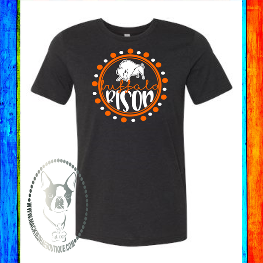 Buffalo Bison Circle Custom Shirt, Short Sleeve