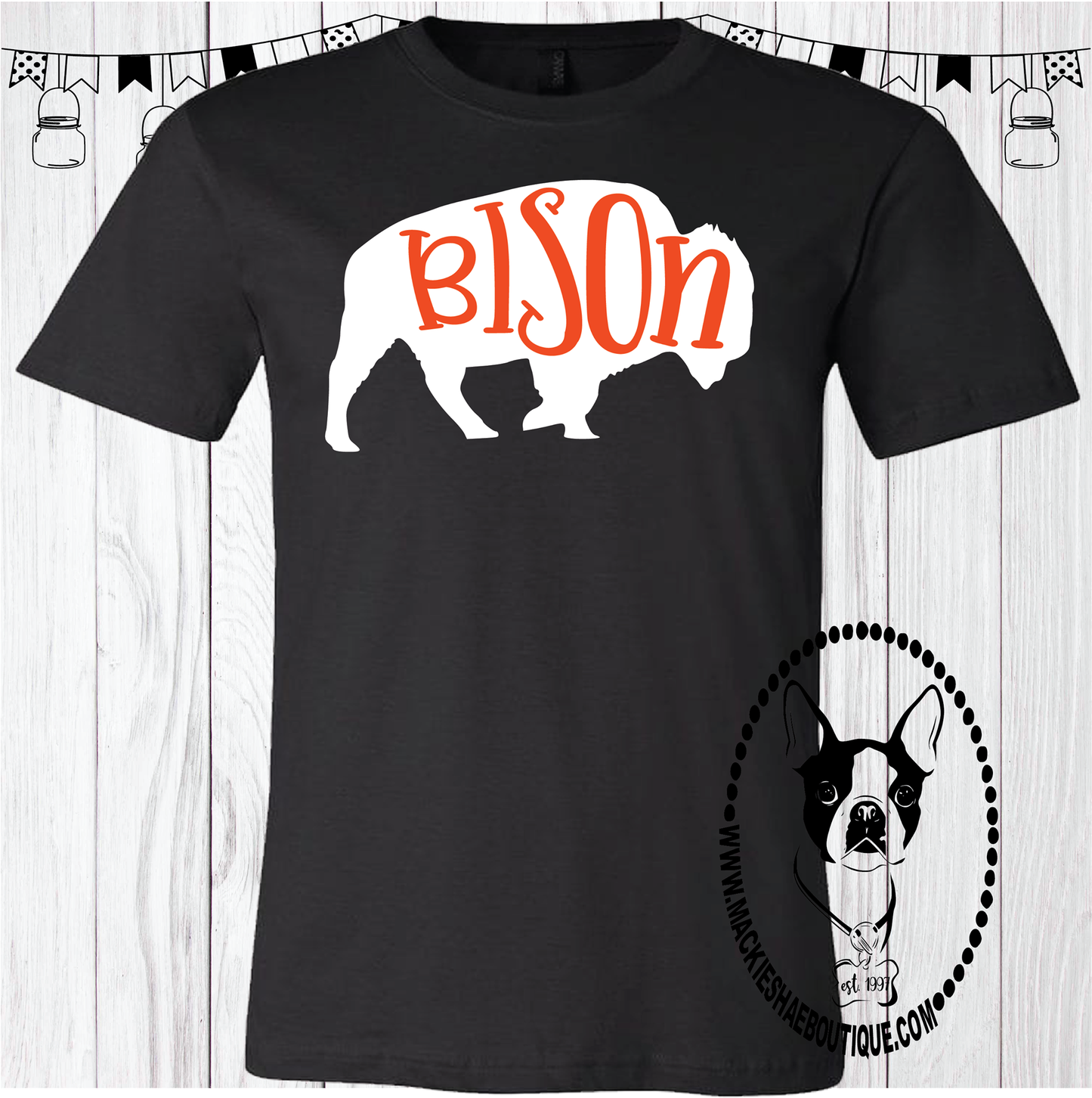 Buffalo with Bison Custom Shirt, Short Sleeve