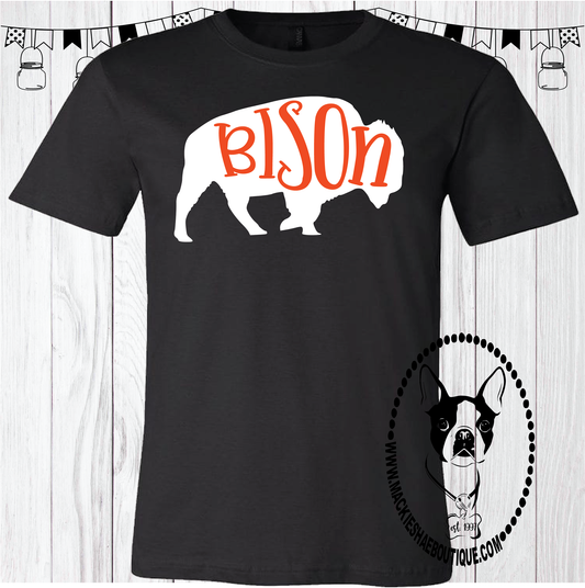 Buffalo with Bison Custom Shirt, Short Sleeve