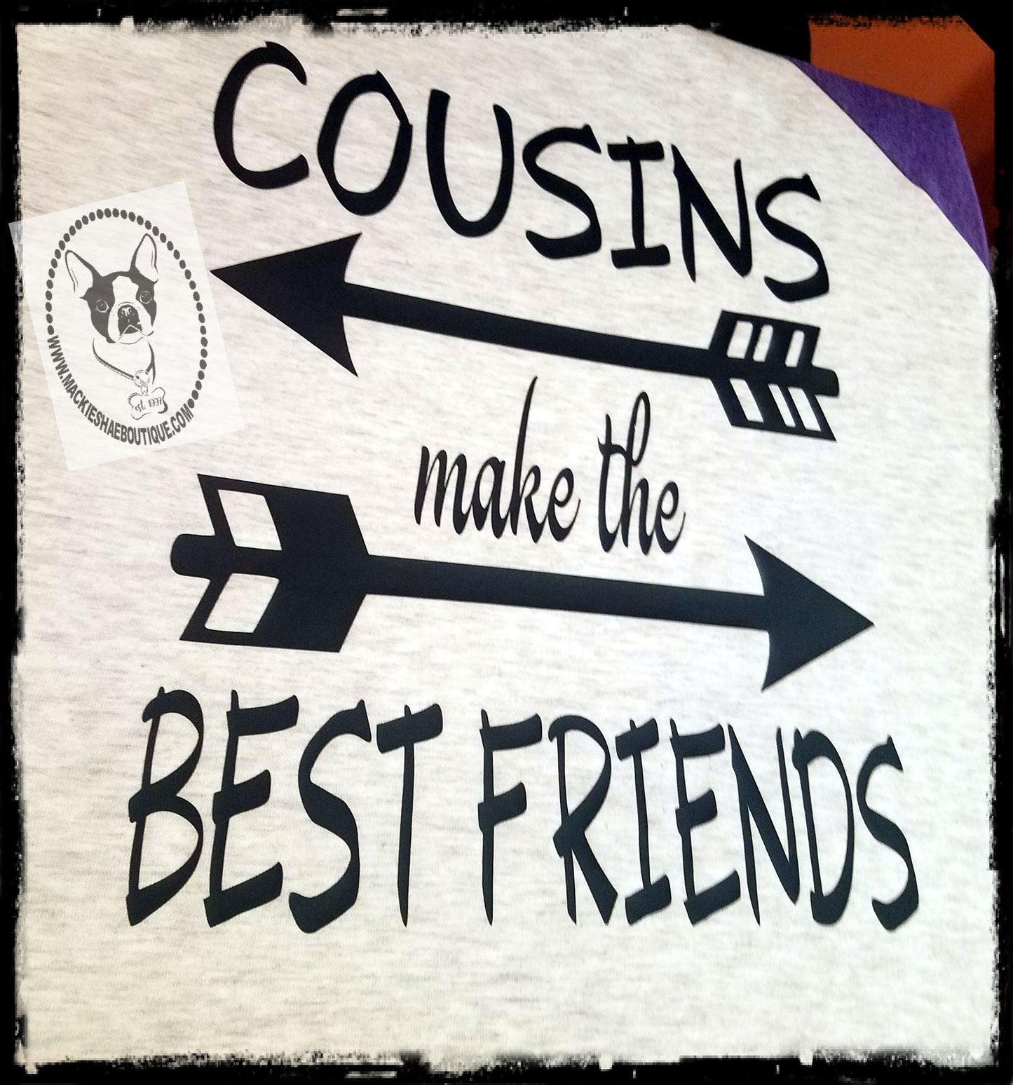 Cousins Make the Best Friends with Arrows (design 1)  Custom Shirt, 3/4 Sleeve