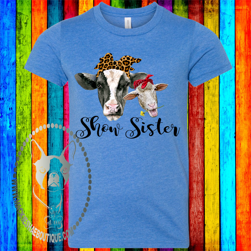 Show Mom (Aunt, Grandma, Anything!) Cow and Sheep Custom Shirt, Soft Short Sleeve