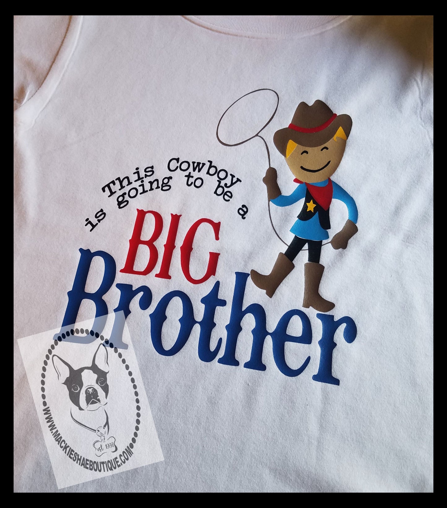 This Cowboy is Going to Be A Big Brother Custom Shirt for Kids, Short Sleeve