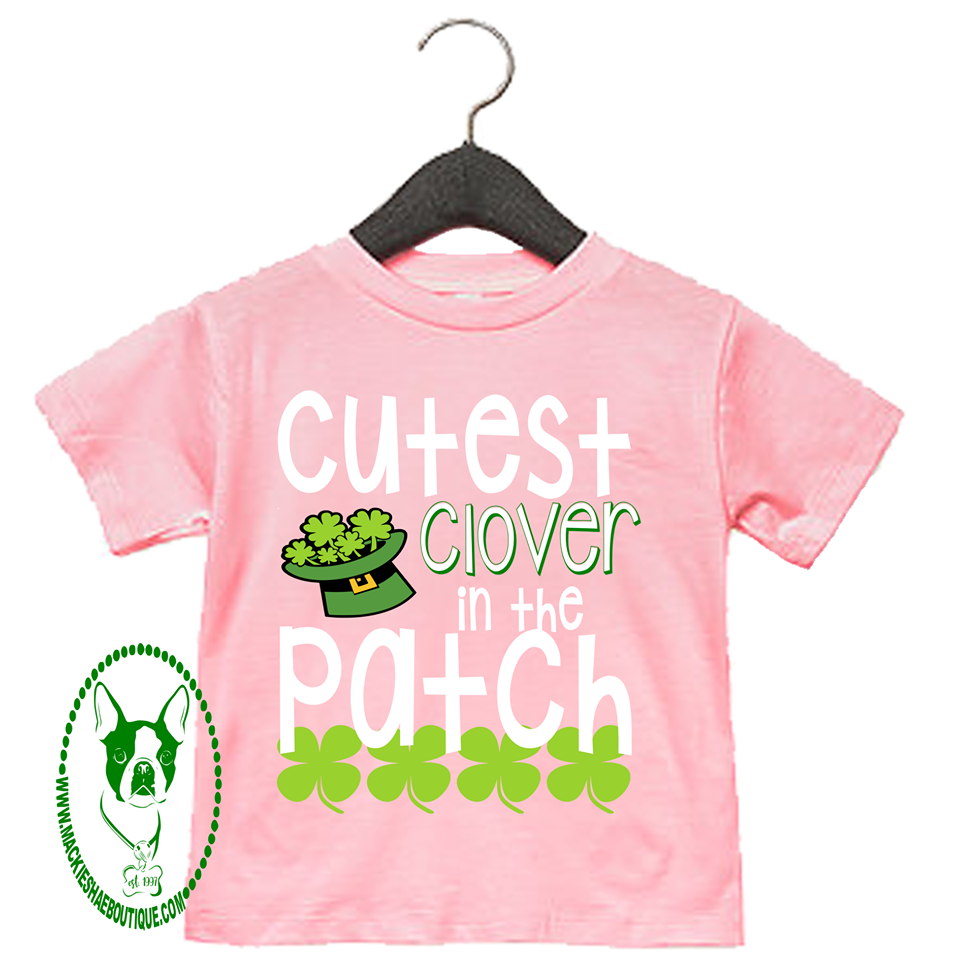 Cutest Clover in the Patch Custom Shirt for Kids, Short Sleeve