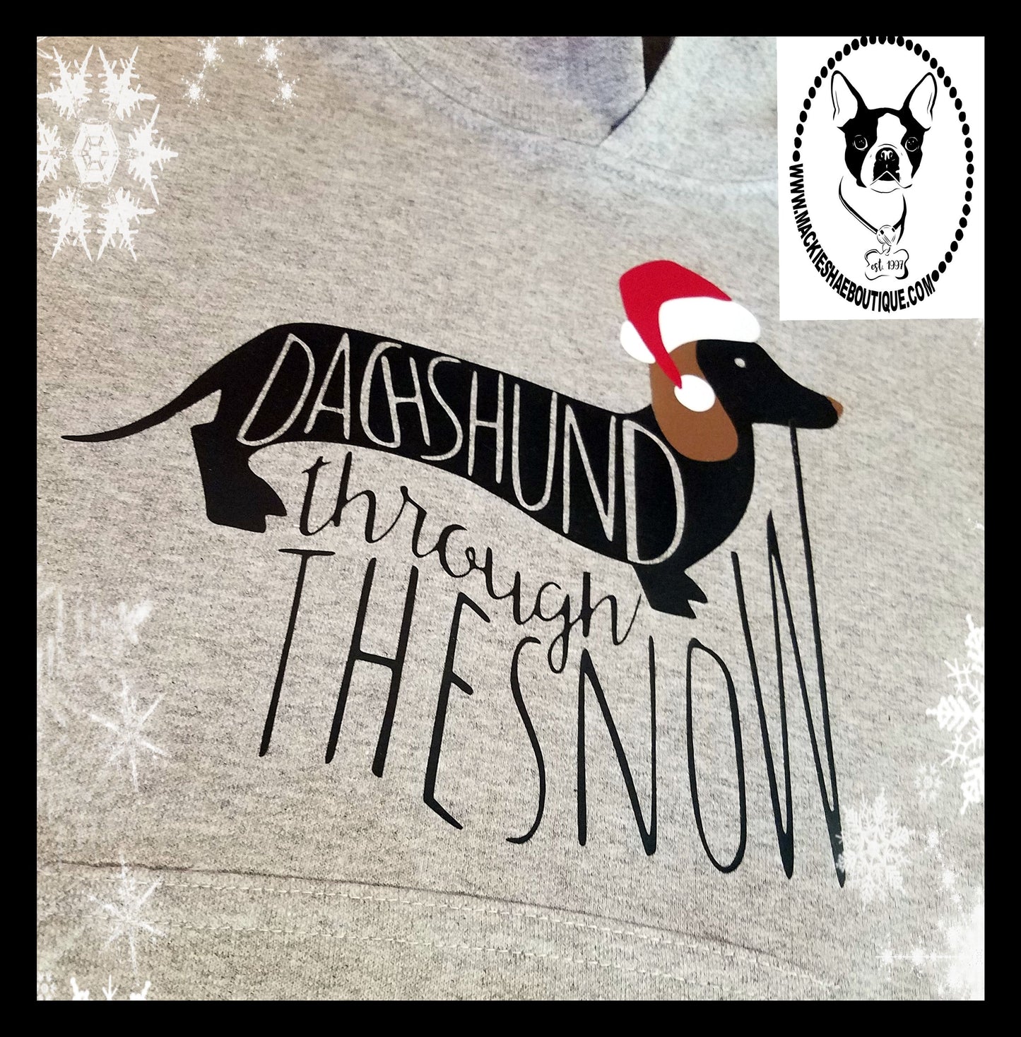 Dachshund Through The Snow Custom Shirt for Kids, Heavy Hoodie