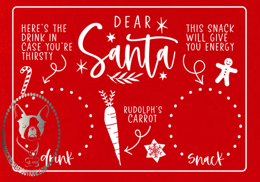 Santa's Christmas Platter Custom Decal