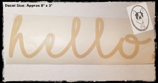 hello Custom Decal