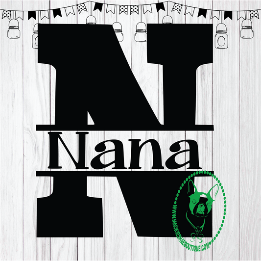 N for Nana (Get any Name) Custom Decal