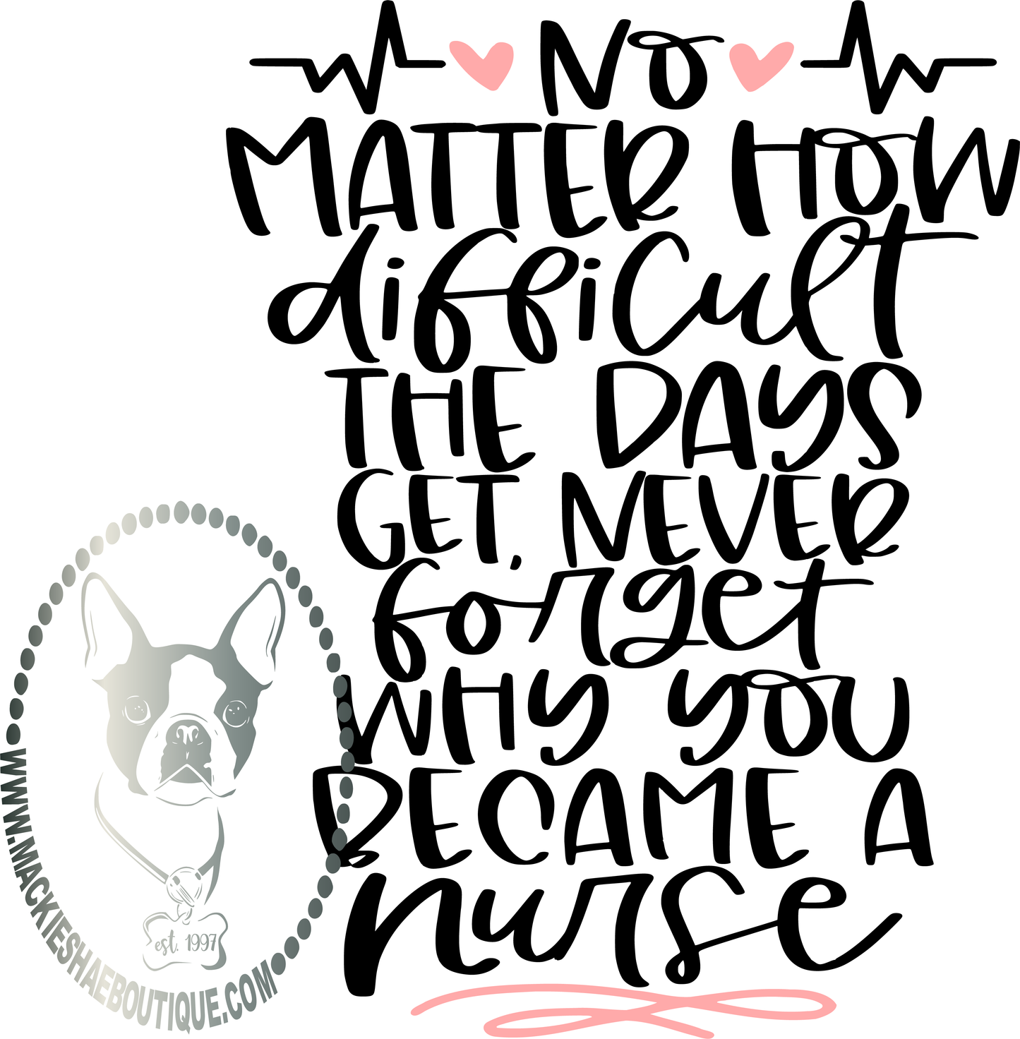 No Matter How Difficult The Days Get. Never Forget Why You Became A Nurse Custom Decal