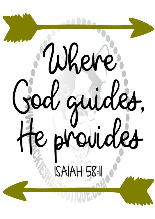 Isaiah 58:11 Arrows Custom Decal