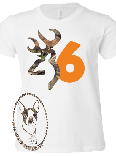 Deer with Number Custom Shirt for Kids, Short Sleeve
