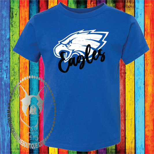 Distressed Eagles Custom Shirt for Kids, Soft Short Sleeve