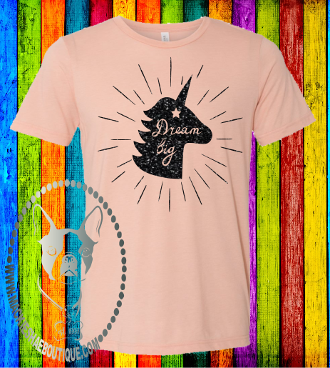 Dream Big Unicorn Custom Shirt for Kids, Short Sleeve