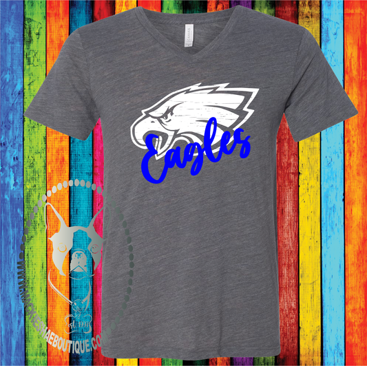 Distressed Eagles Custom Shirt, Soft Short Sleeve