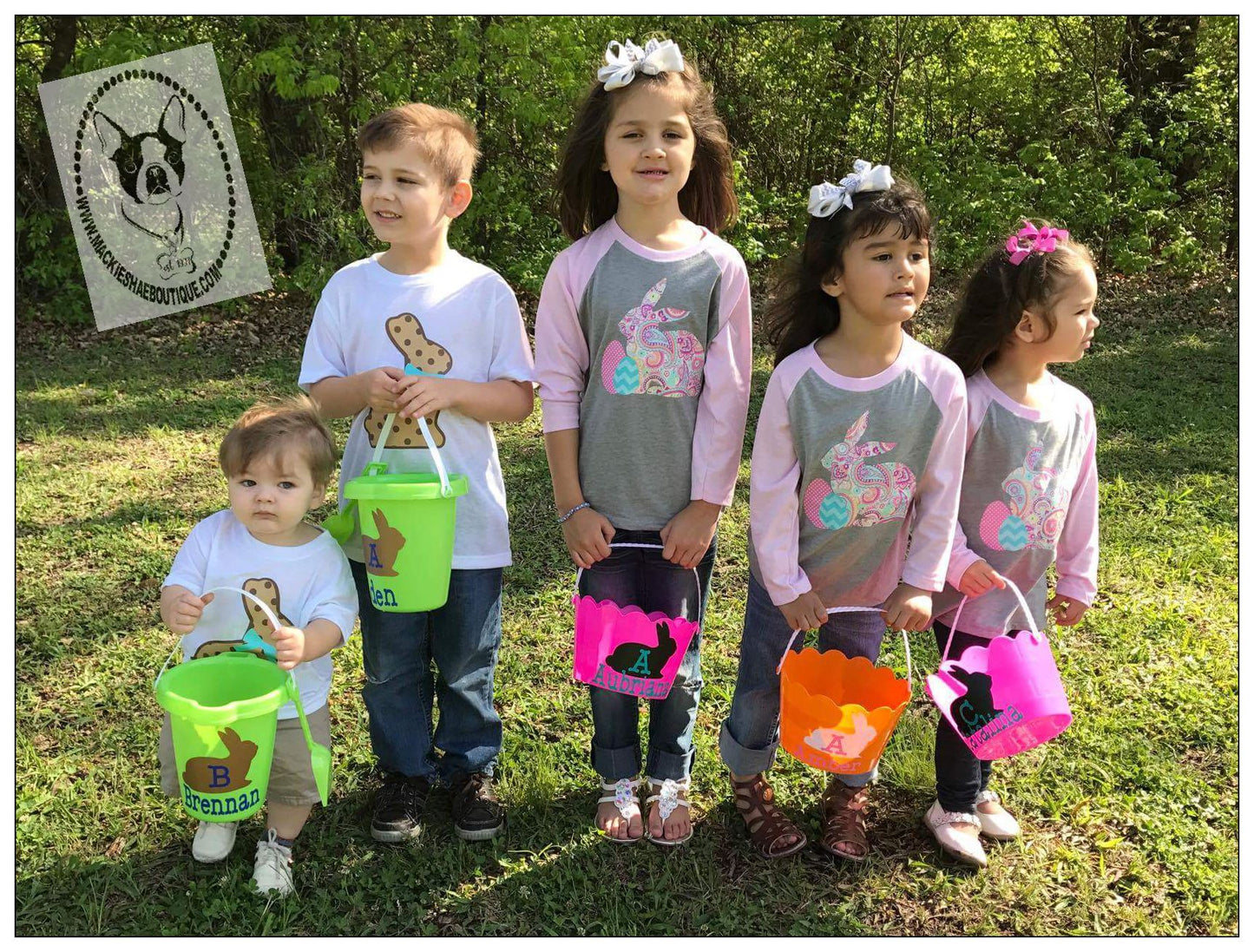 Paisley Easter Bunny with Eggs Custom Shirt for Kids