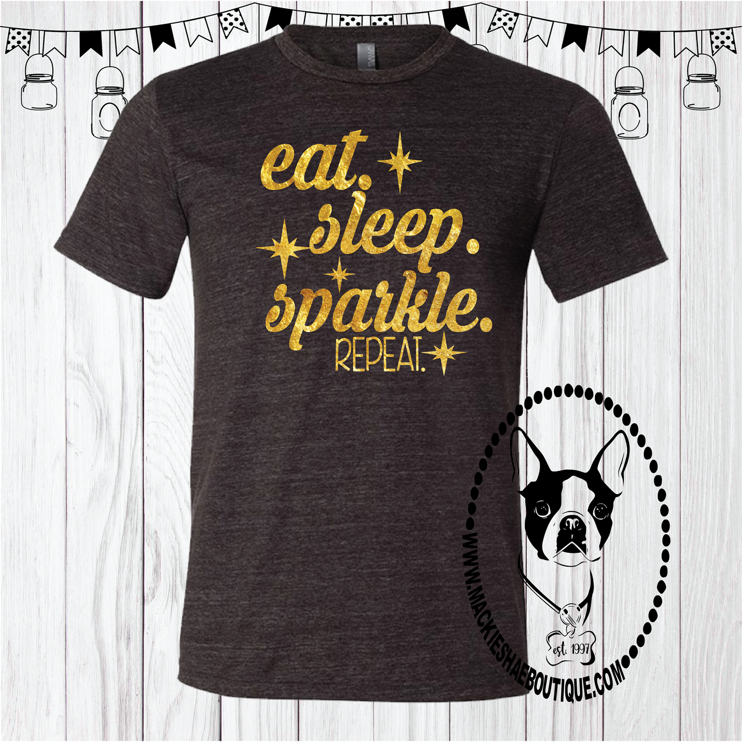 Eat Sleep Sparkle Repeat Custom Shirt for Kids, Soft Short Sleeve